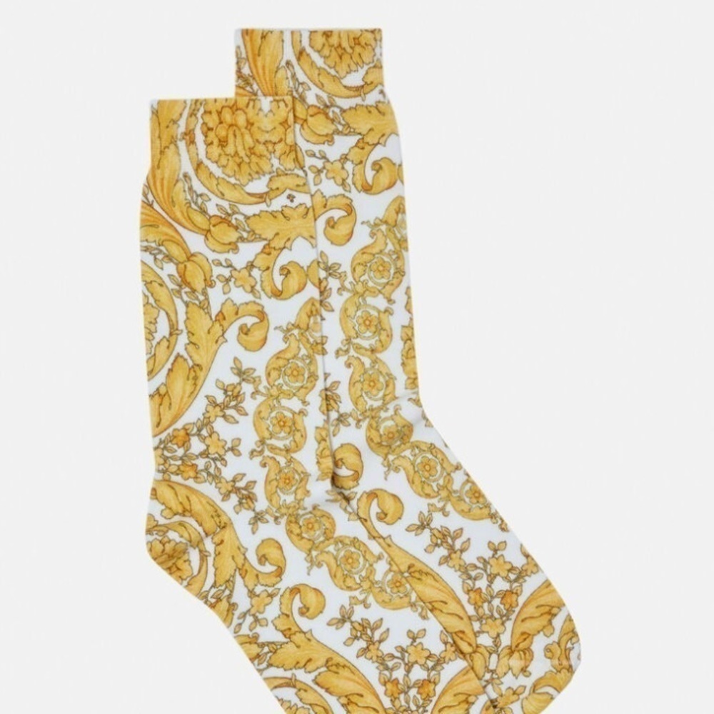 Versace Barocco Mosaic-Print Socks - Picture 2 of 9